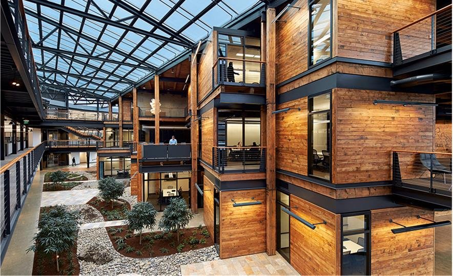 Steel and timber atrium structure by HiDPL