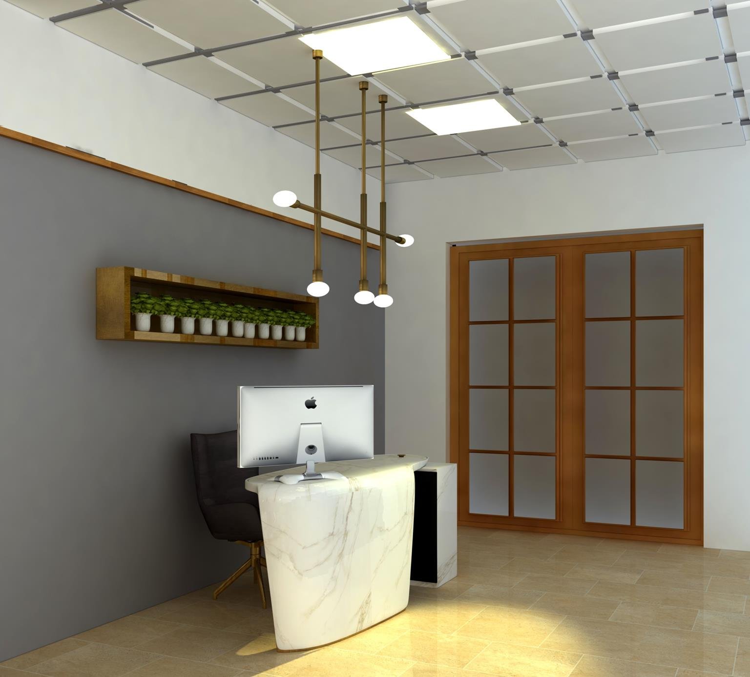 Reception area architectural design by HiDPL
